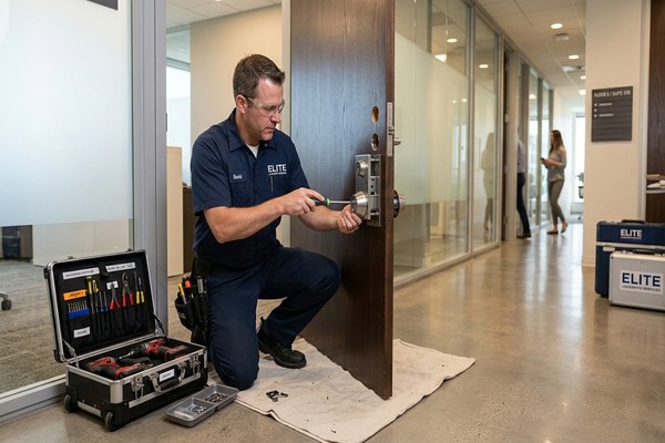 Access control installation at commercial building near Milpitas industrial park