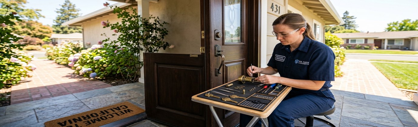 Residential locksmith services in Milpitas CA - apartment rekeying and smart lock installation